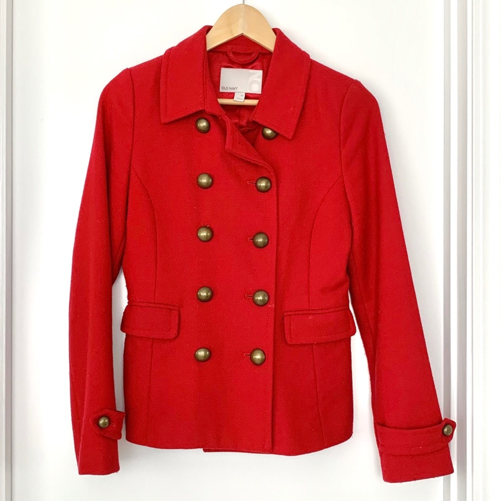 Red peacoat